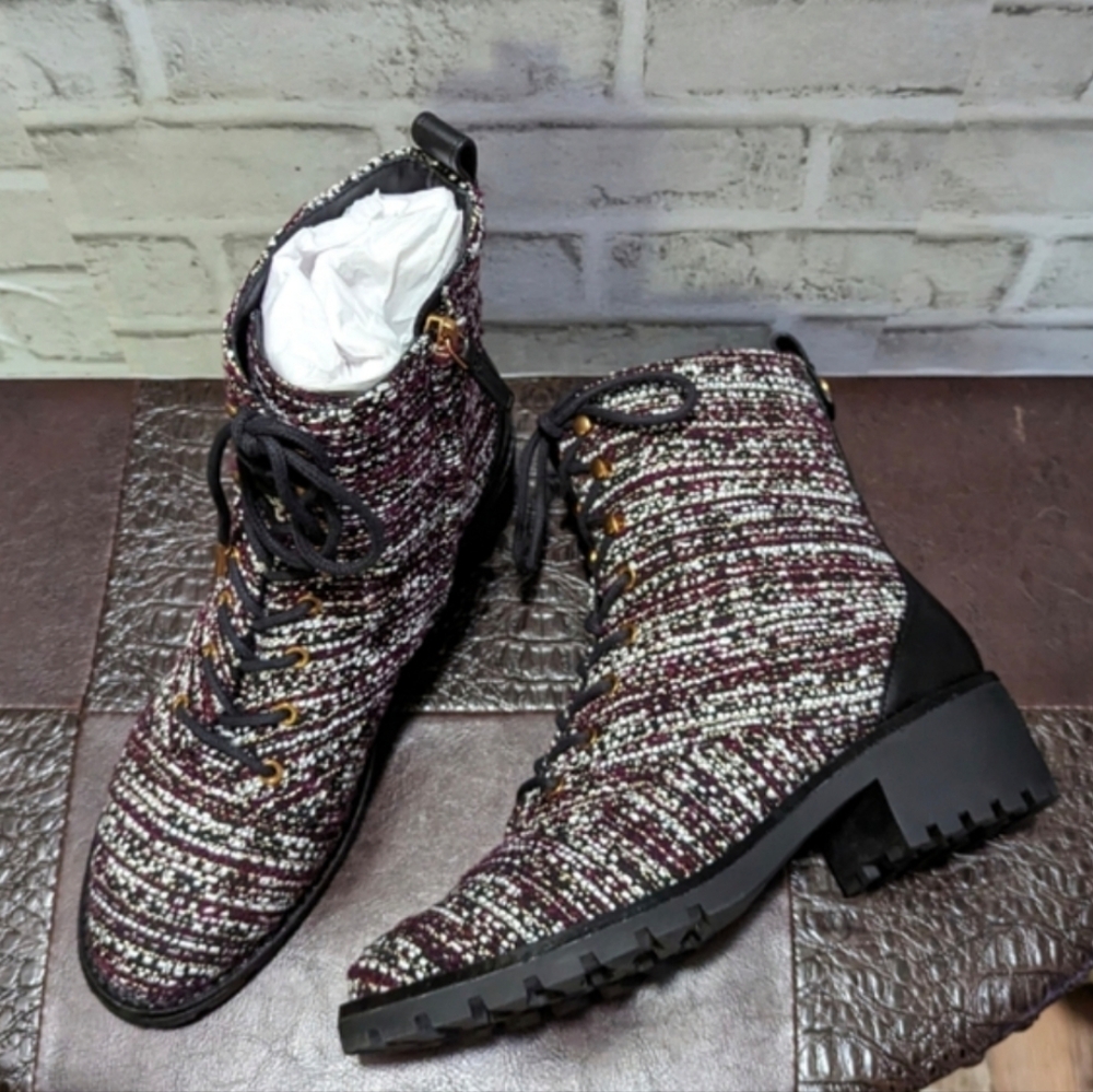 Tory Burch Combat Lug Sole Boot size 8